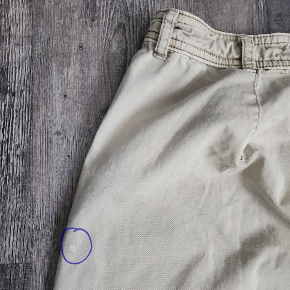 Everlane Wide Leg Crop Pants Women 4 Khaki Tan Button Fly Cotton Twill Mid Rise - Picture 13 of 13